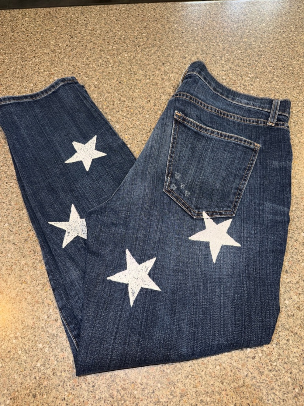 Current Elliott Star-Print Jeans